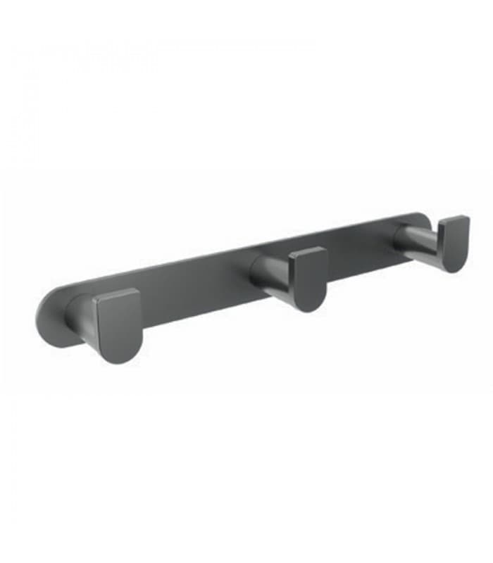 Percha triple black gun metal Practic CAP003-02/BGM