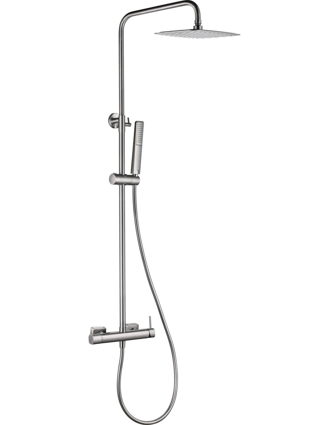 CONJUNTO DUCHA MONOMANDO FIRENZE NÍQUEL CEPILLADO BDF065/NQ