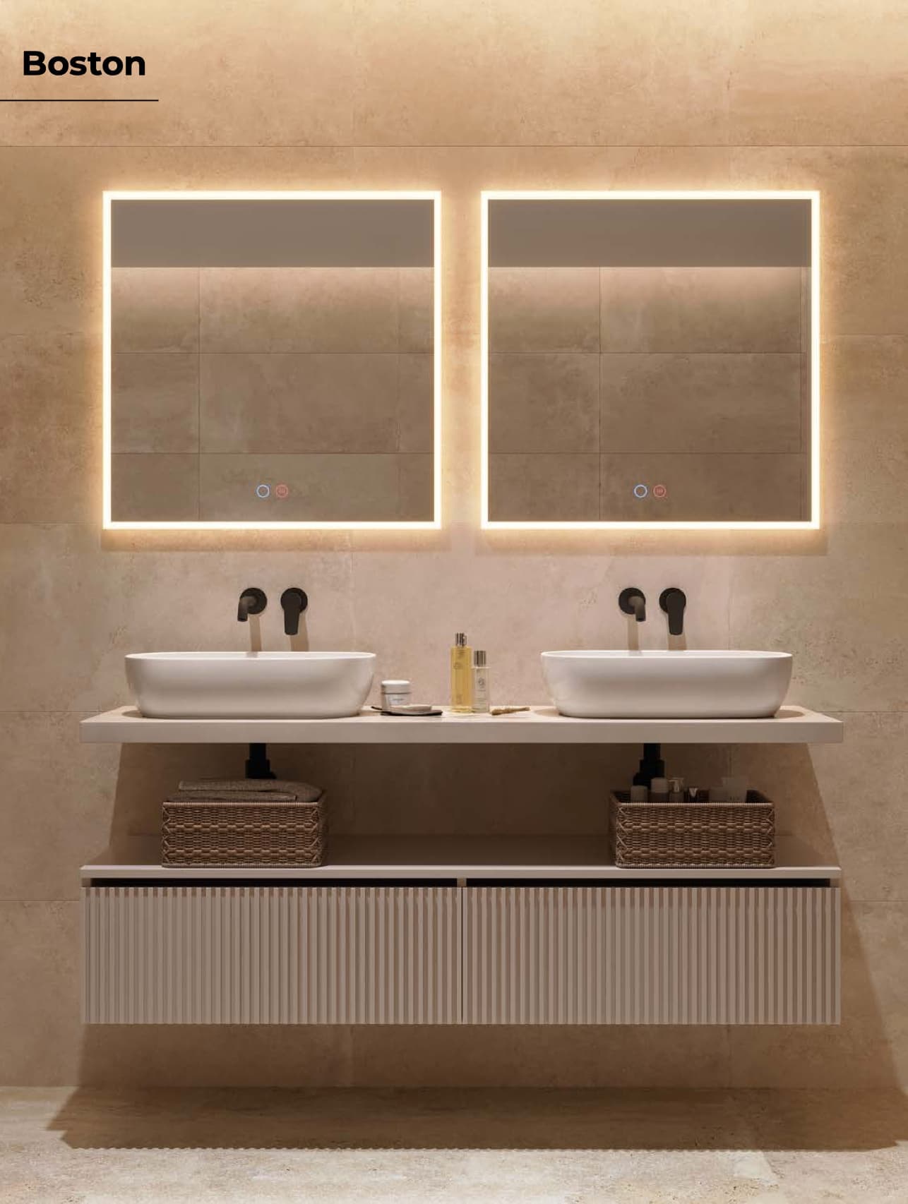 Espejo de baño con luz LED Bostón Ledimex