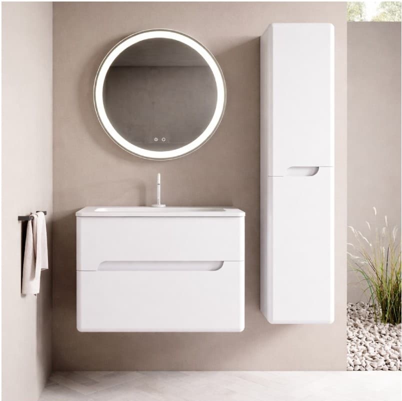 Pack de Mueble baño suspendido Onda de Visobath 2 Cajones 60-80-100-120