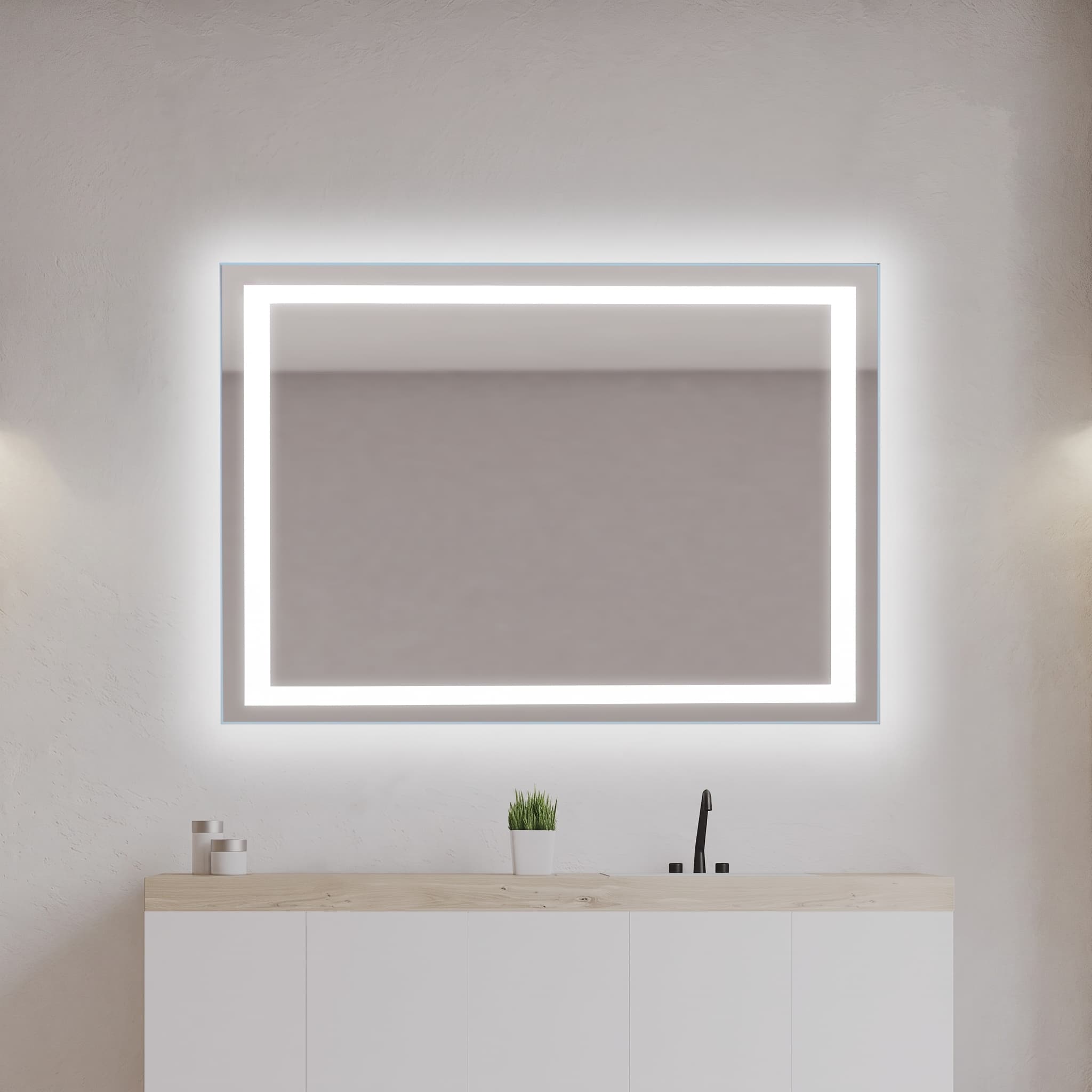 Espejo de baño con luz LED rectangular led B-919