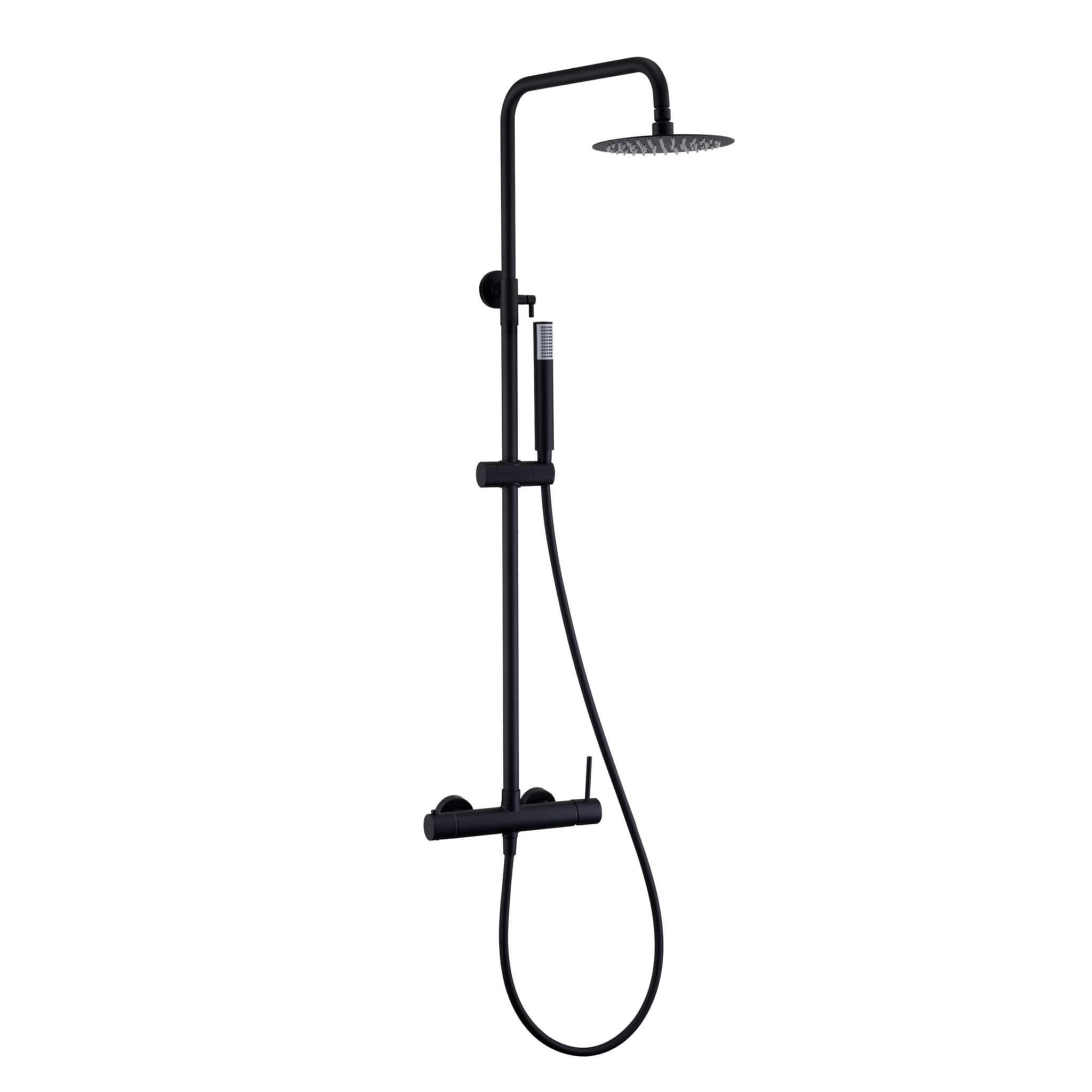 Conjunto ducha monomando Monza negro mate / BDM039/NG