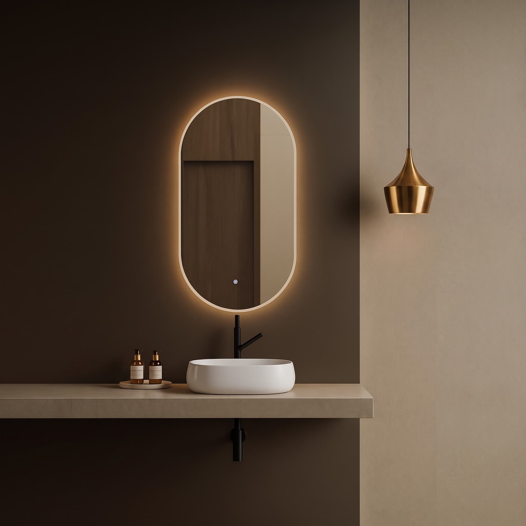 Espejo de baño con luz LED Dili 50x90
