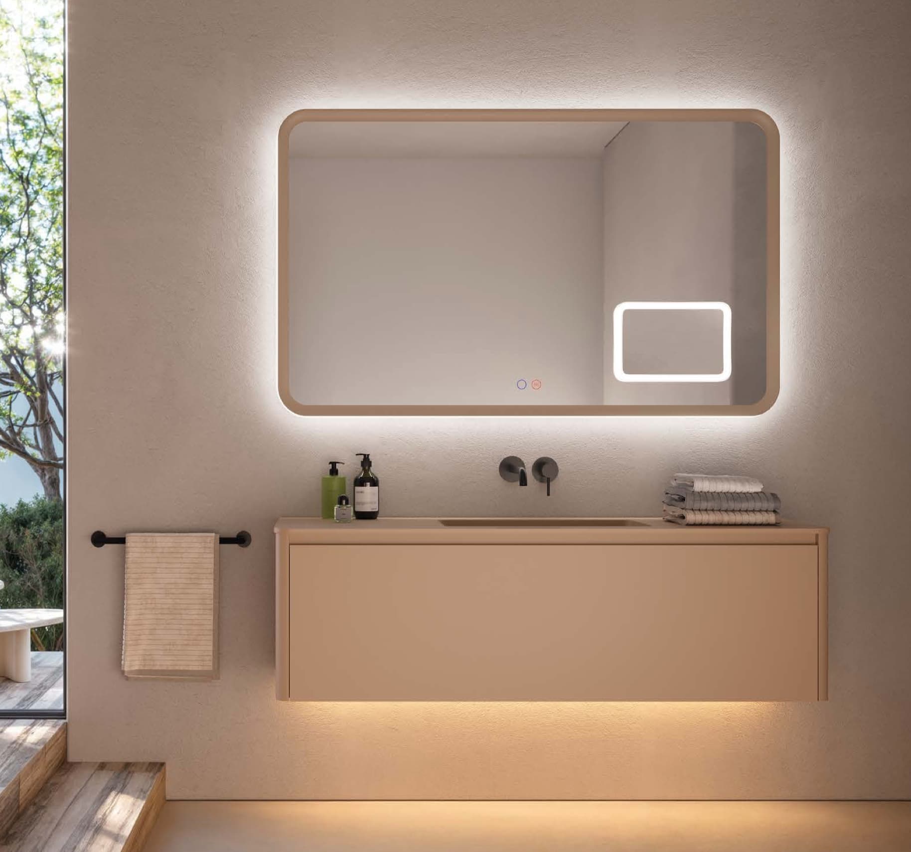 Espejo de baño con luz LED Duomo de Ledimex