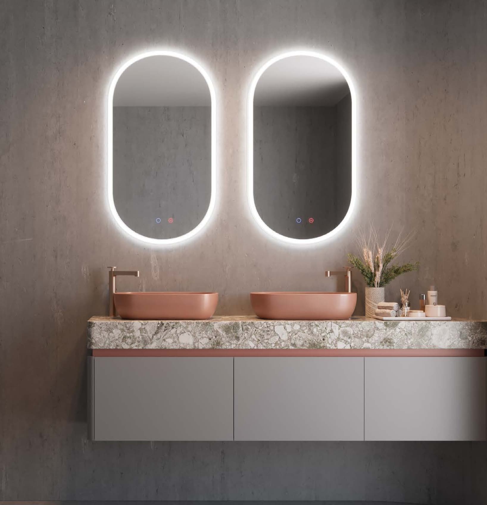 Espejo de baño con luz LED Canada Ovalado de 50x90
