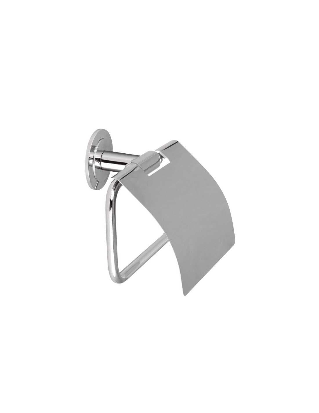 Portarrollos con tapa B-Focus acero inox. brillo