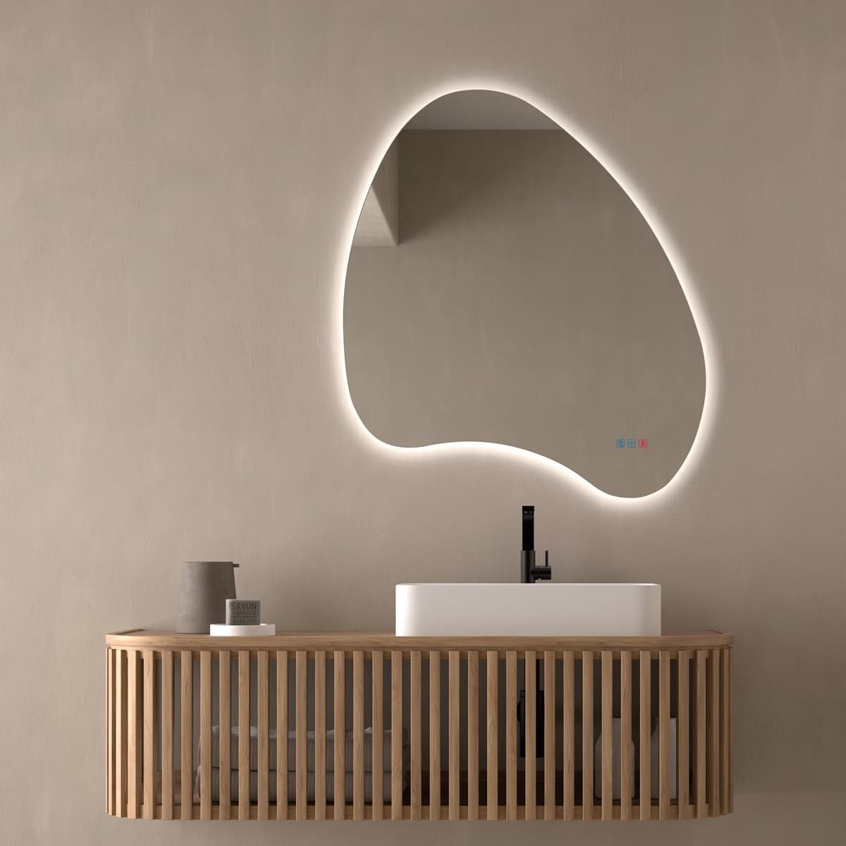 Espejo retroiluminado original para baño Teide