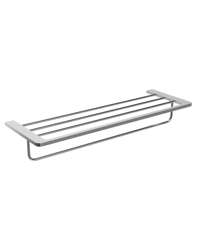 Toallero doble con repisa de baño cromo Nova de Medimex CAN007-05
