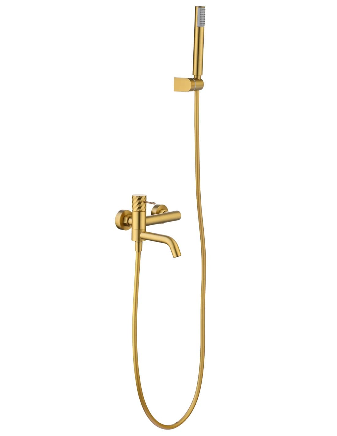 KIT BAÑO/DUCHA MONOMANDO BLESS ORO CEPILLADO BDB063-4OC