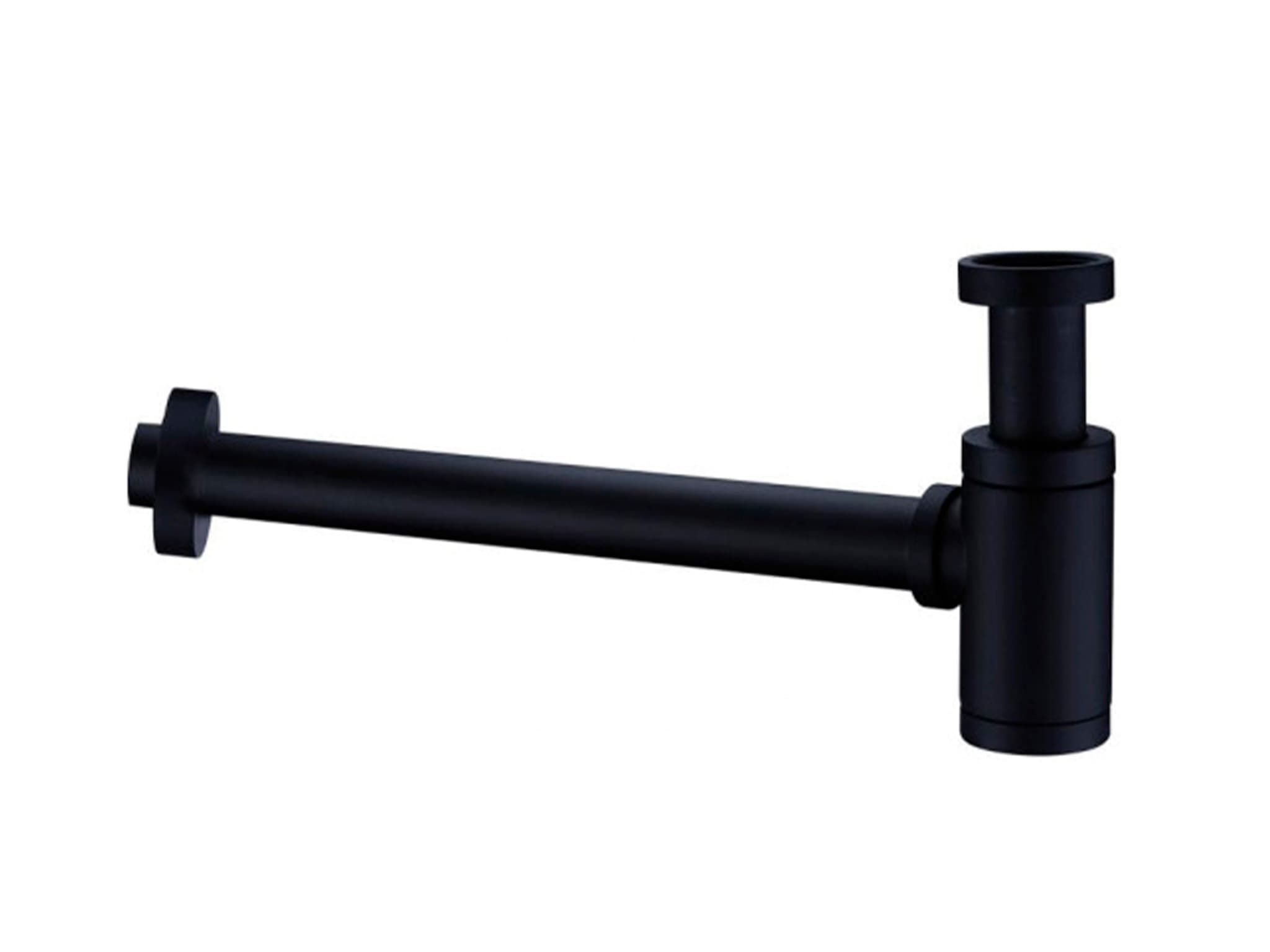 Sifón minimal de lavabo negro mate GME 0354