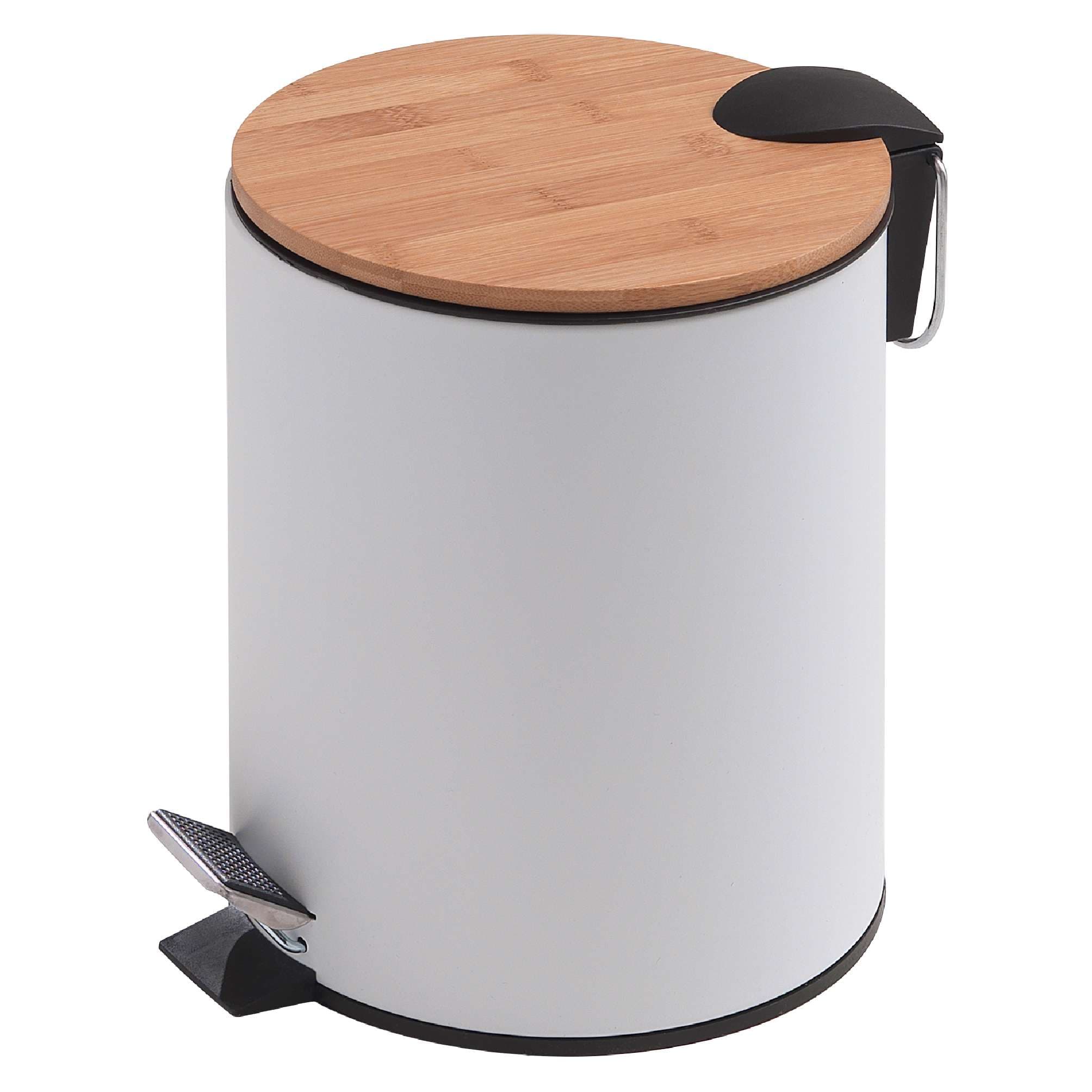 PAPELERA KENTA 5 lt NATURAL-BLANCO MATE