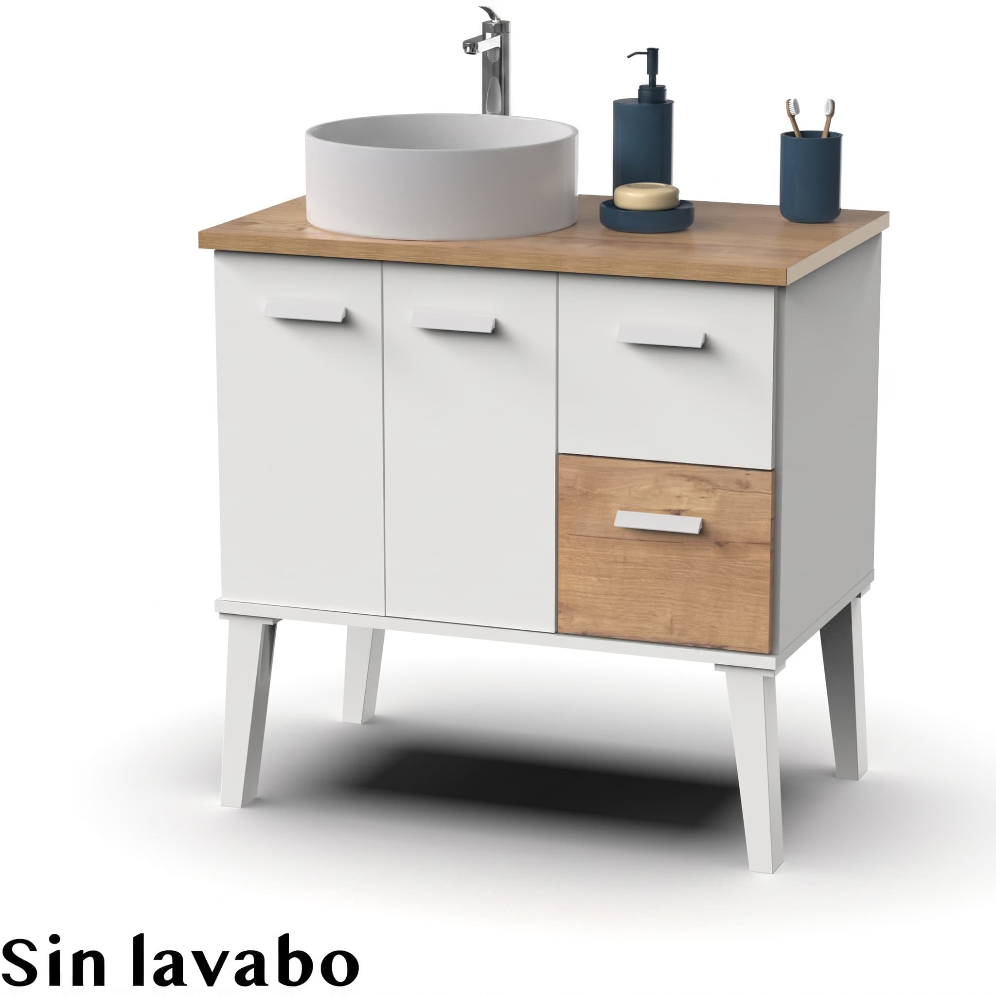 Mueble de lavabo Aqua 80 (sin lavabo) en KIT