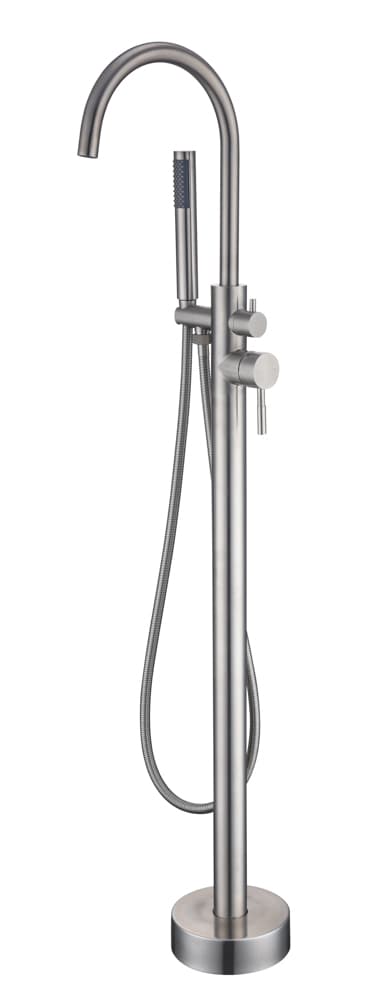 Grifo de Bañera Exenta ALPHA Níquel Cepillado