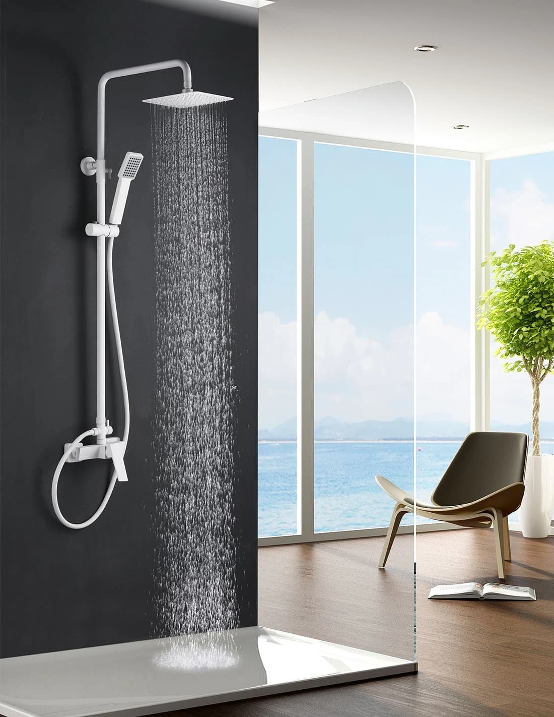 Conjunto de ducha
monomando Art blanco mate / BDAR025/BL