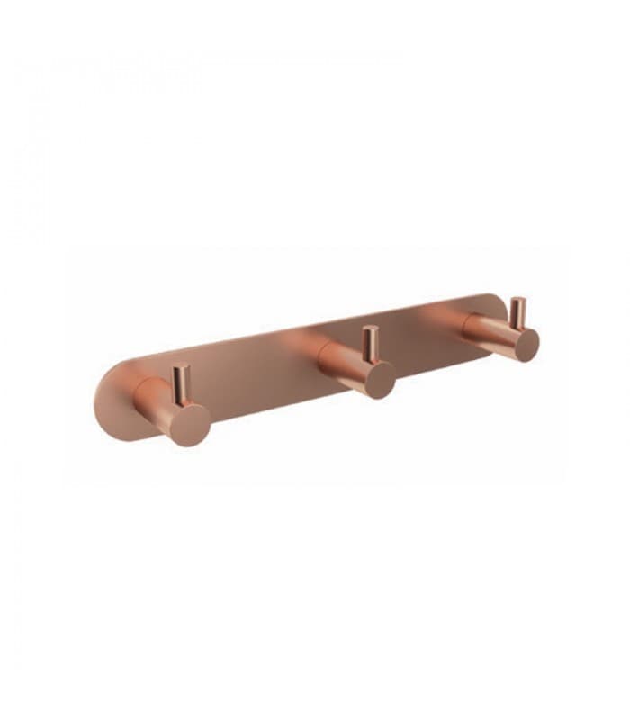 Percha triple oro rosa cepillado Essential CAE001-02/ORC