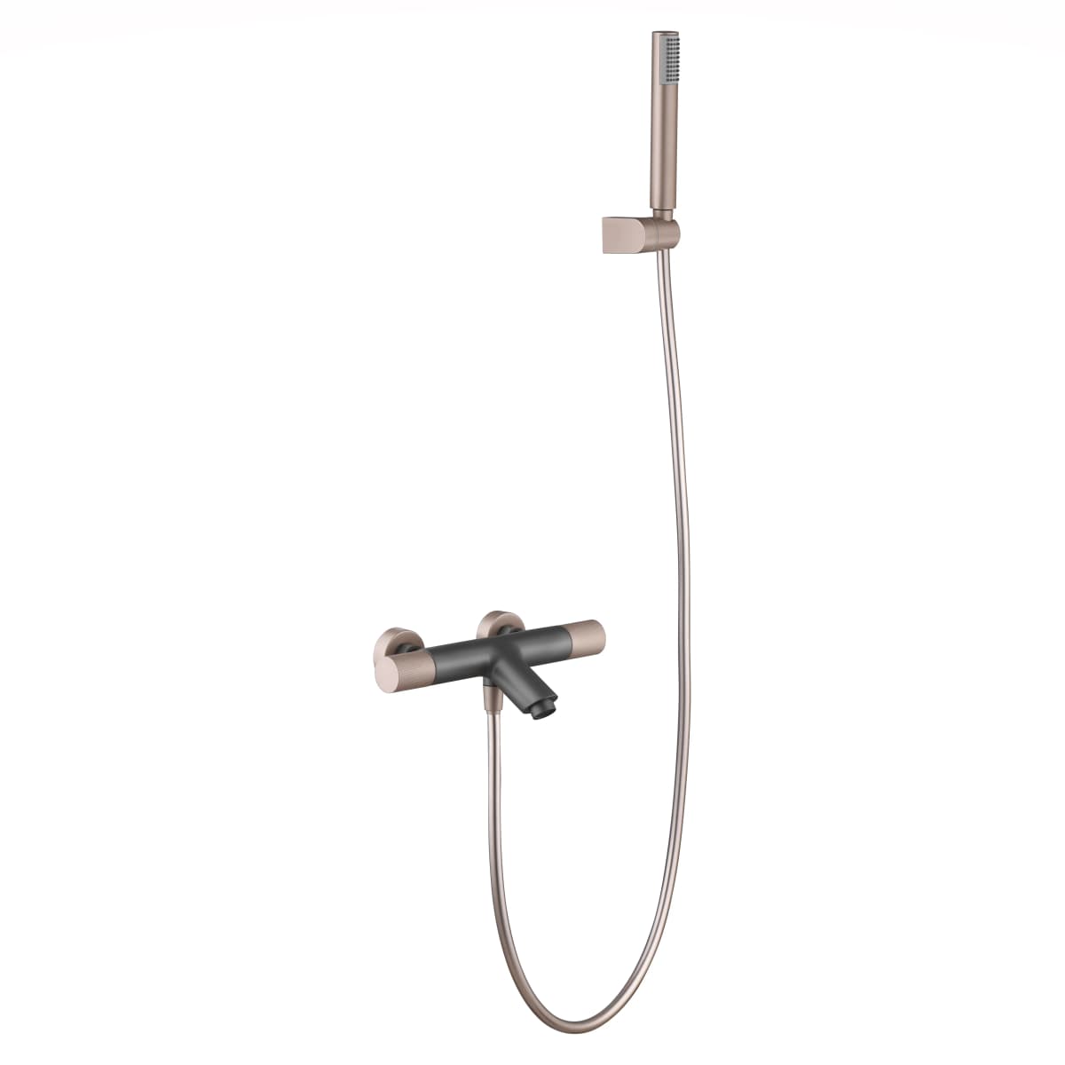 Kit baño ducha termostático Line gris champagne