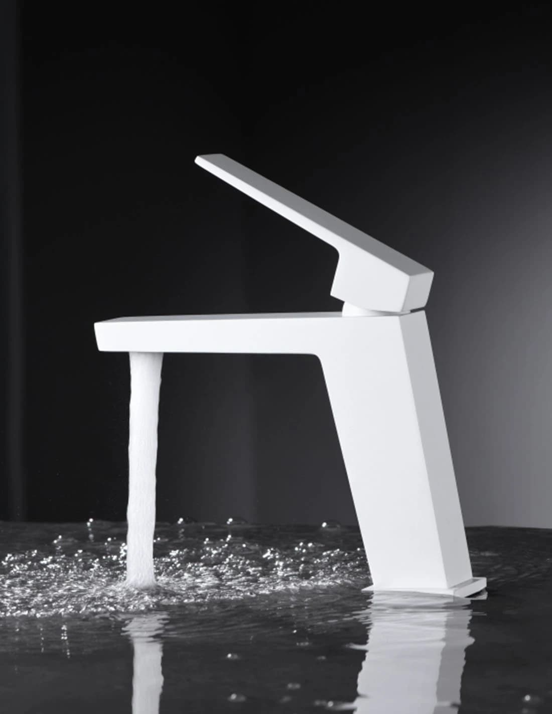 Monomando lavabo Art blanco mate / BDAR025-1BL