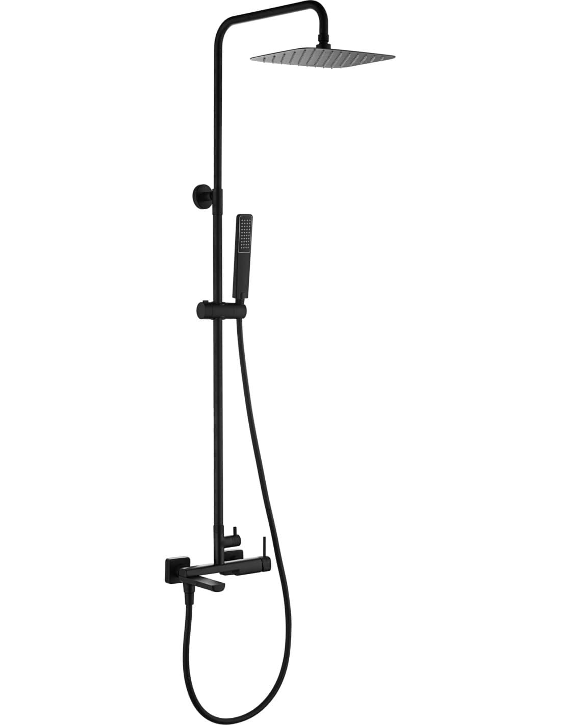CONJUNTO BAÑERA MONOMANDO FIRENZE NEGRO MATE BDF065-B/NG