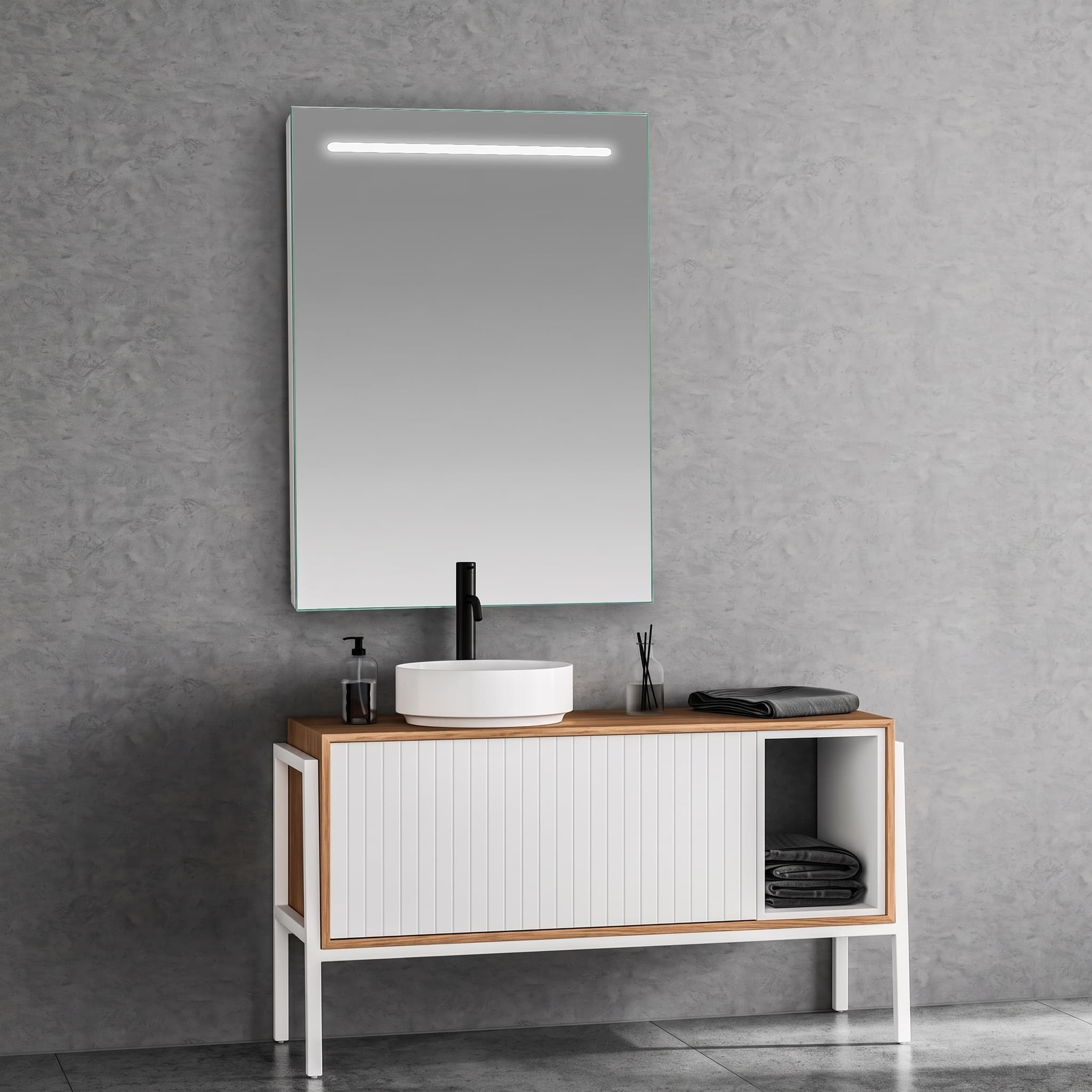 Espejo de baño con luz LED rectangular led B-925