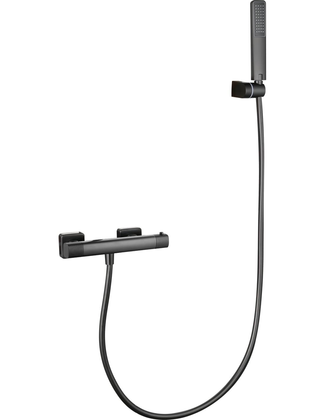 KIT DUCHA TERMOSTÁTICO FIRENZE BLACK GUN METAL BTF065-5BGM