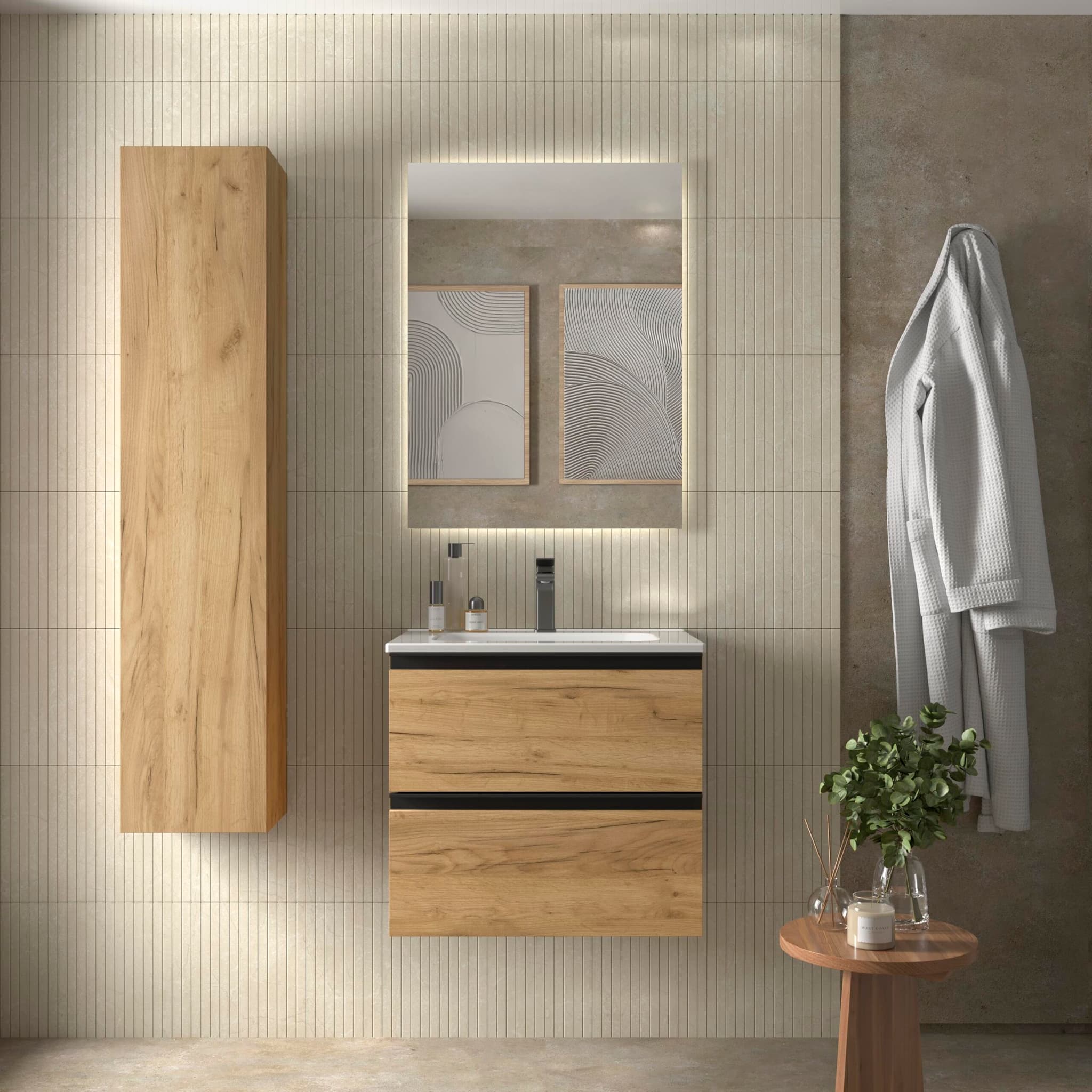 SALGAR BEQUIA METAL 2C Mueble de baño suspendido 60-70-80-100 Lavabo Constanza