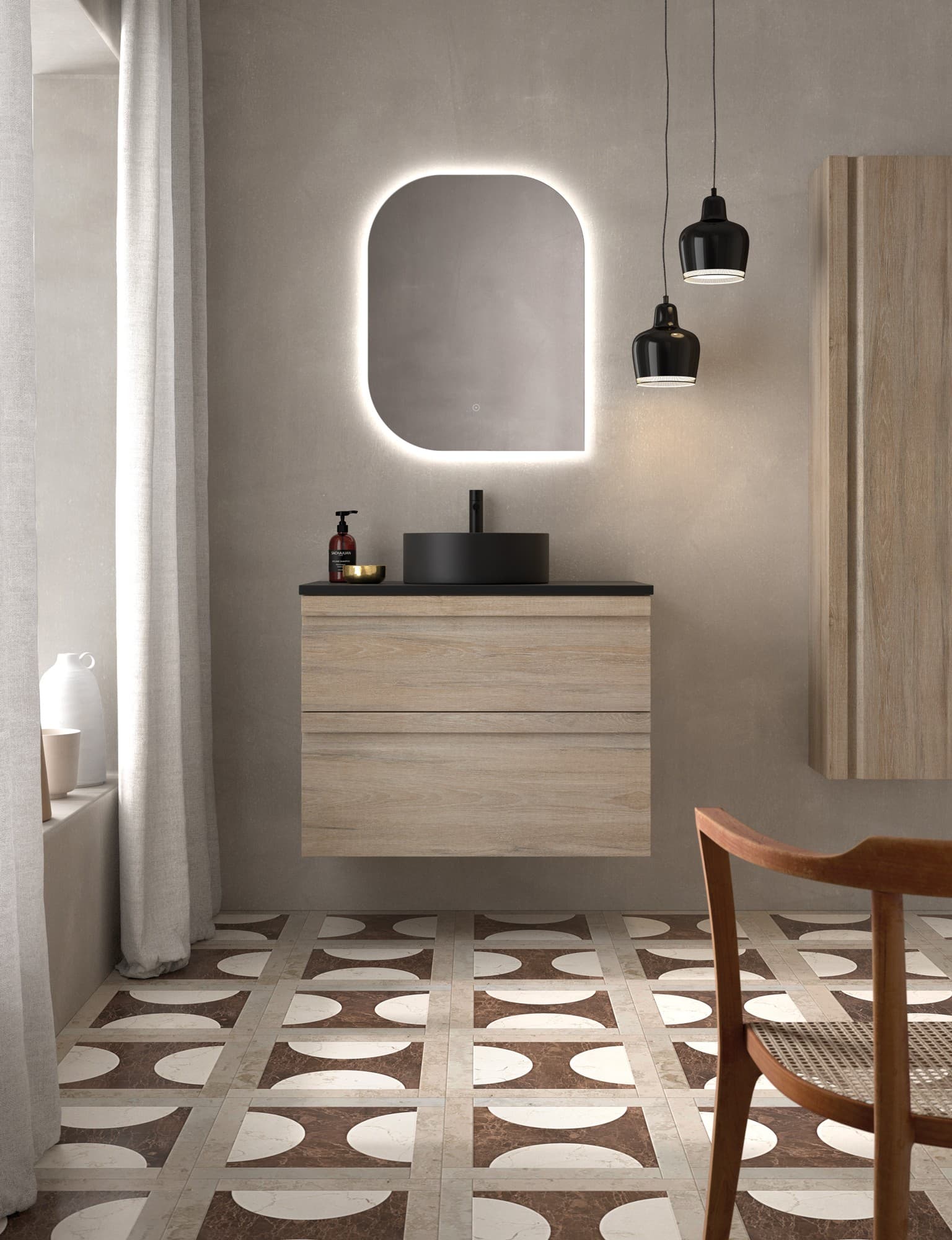 Mueble baño suspendido Natalia top 2 cajones de Avila dos 60-80-100-120