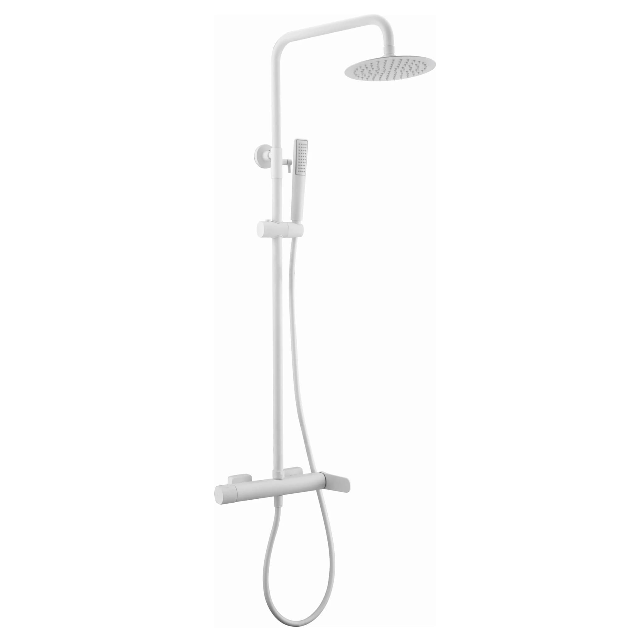 Conjunto ducha monomando DINAMARCA blanco mate / BDR031/BL