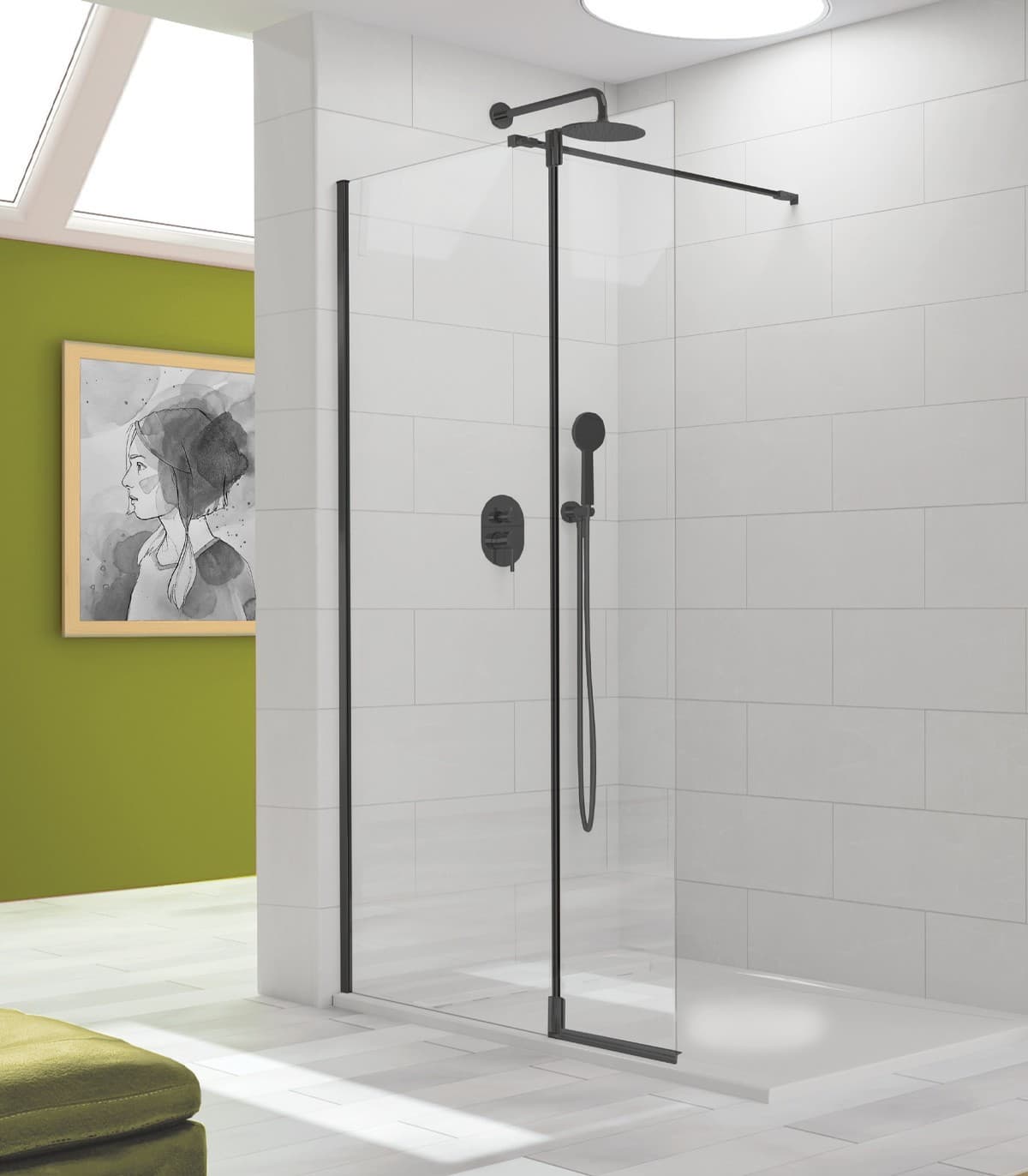 Mampara Frontal Kassandra TUTTI TT424 Negro Mate