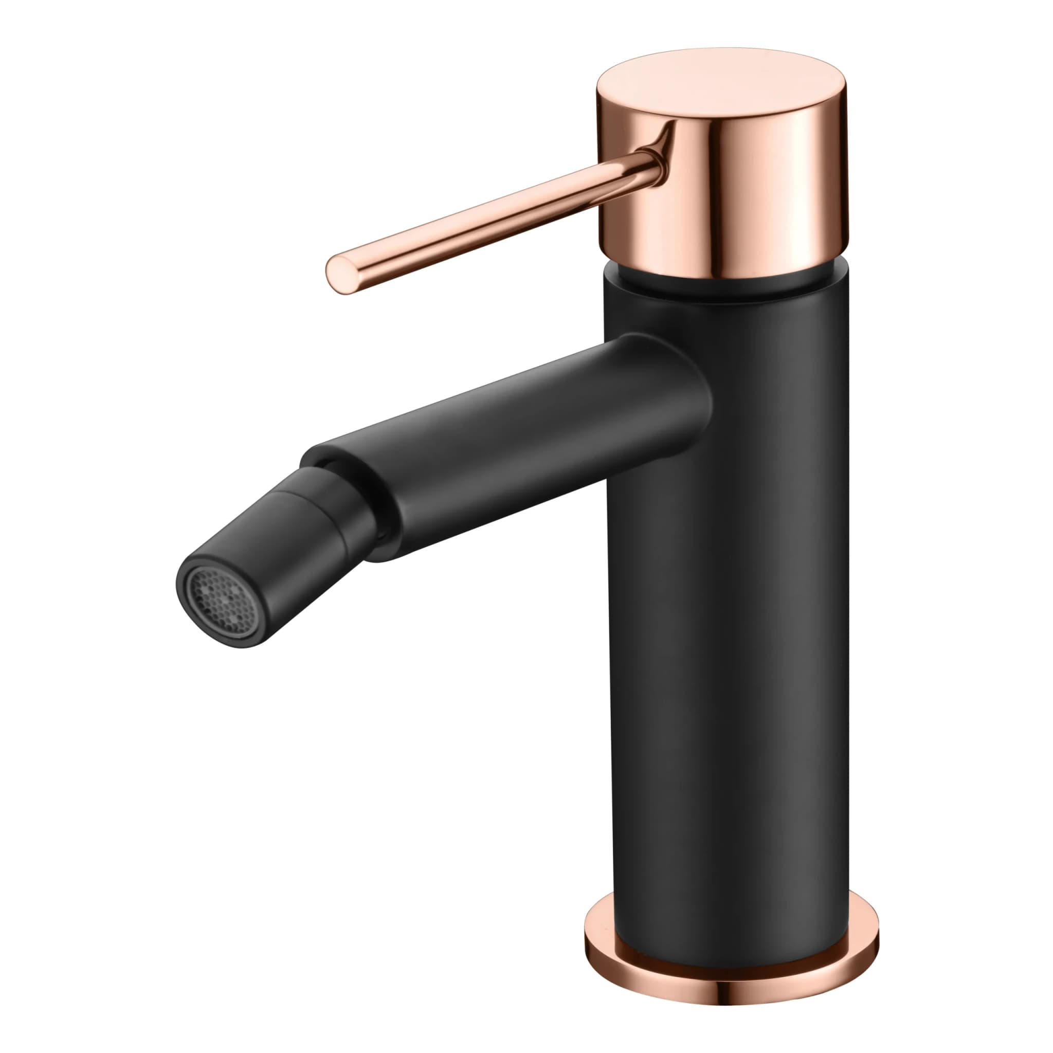 Monomando bidé MILOS negro oro rosa / BDYS045-2/NOR