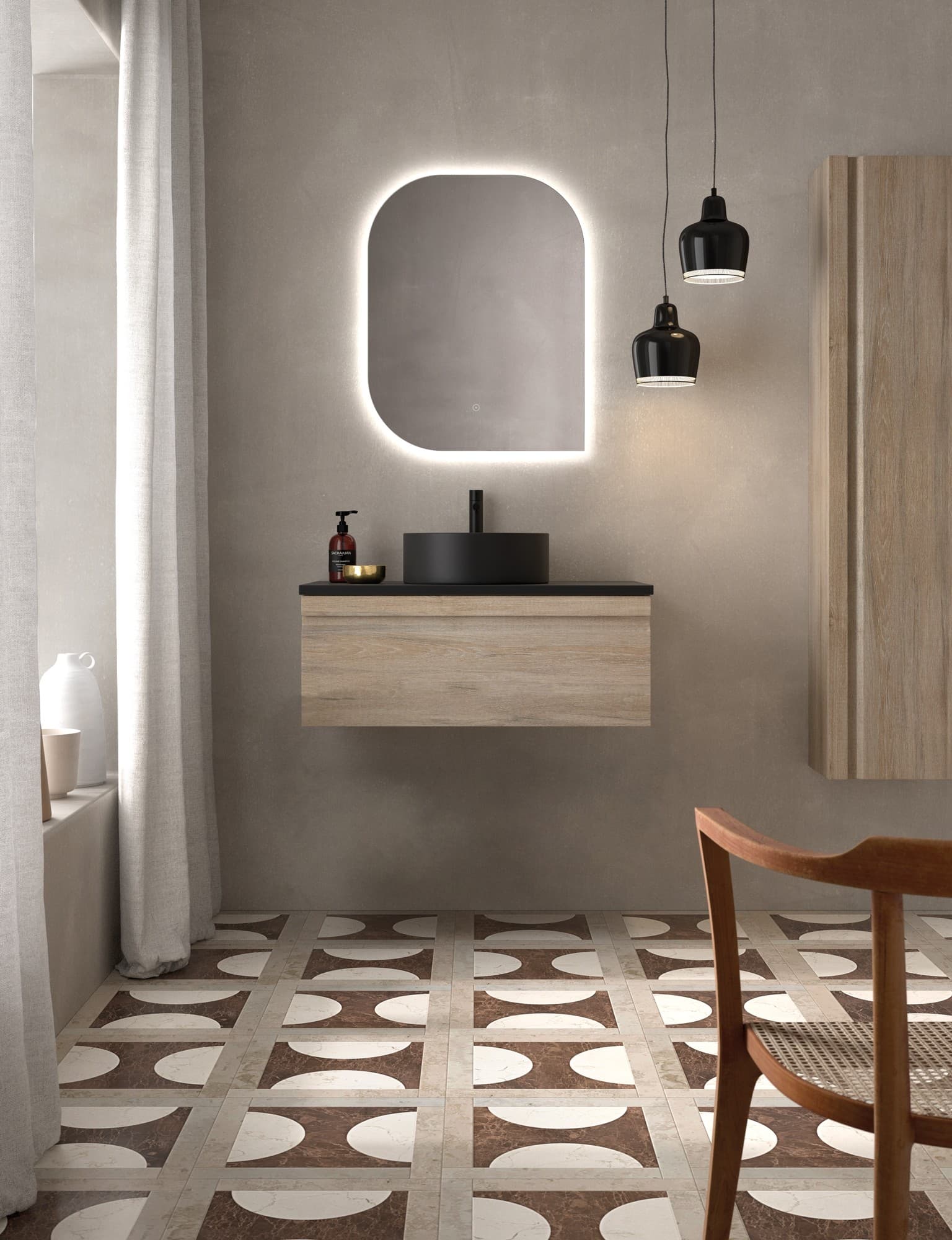 Mueble baño suspendido Natalia top 1 cajón de Avila dos 60-80-100-120