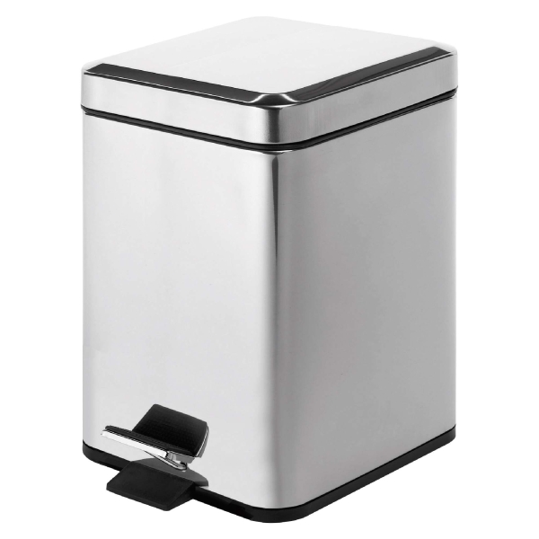 PAPELERA 5 lt ARGENTA CROMO - Imagen 1
