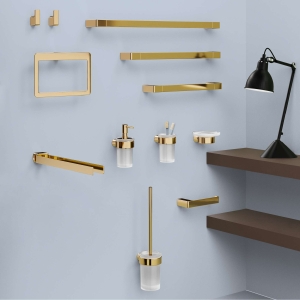 toallero doble pirenei oro - Imagen 4