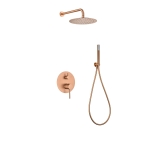 Conjunto ducha monomando empotrado Monza oro rosa cepillado / GPM039/ORC