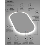 Espejo retroiluminado Canada Ovalado de 50x90 - Imagen 3