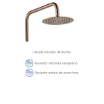 Conjunto ducha monomando Monza oro rosa cepillado / BDM039/ORC - Imagen 2