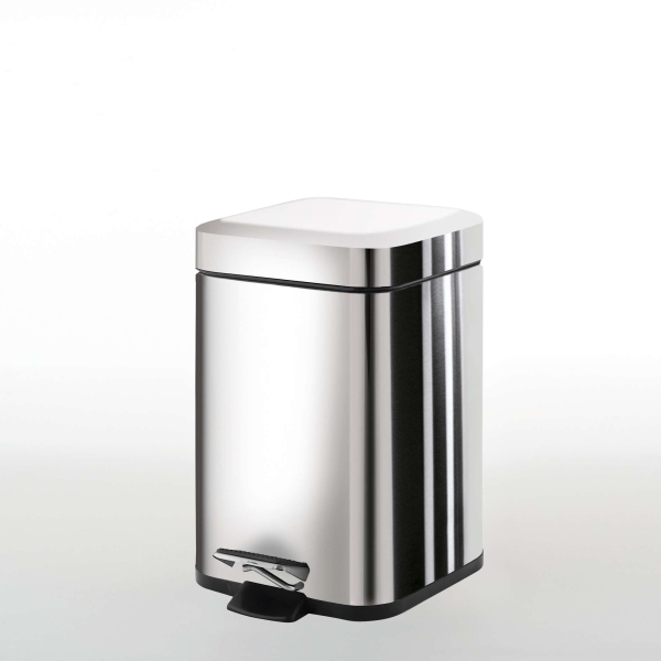 PAPELERA 5 lt ARGENTA CROMO - Imagen 4