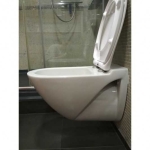 Tapa compatible Wc Duroplast Europa suspendido de Sangrá blanca - Imagen 3
