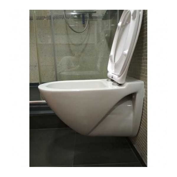 Tapa compatible Wc Duroplast Europa suspendido de Sangrá blanca - Imagen 3