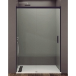Mampara frontal fijo con puerta corredera BASIC de GME negro