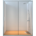 Mampara frontal fijo con puerta corredera Agata 100 - Imagen 2