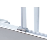 Mampara frontal 1F y 1C  MAS lateral fijo modelo Agata negra 400 - Imagen 6