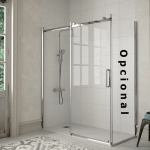 Mampara frontal fijo con puerta corredera LIBERY de KASSANDRA (lateral opcional) - Imagen 4