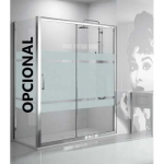 Mampara frontal fijo con puerta corredera 300 de Kassandra (lateral opcional) - Imagen 2