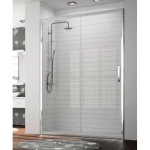 Mampara frontal fijo con puerta corredera 300 de Kassandra (lateral opcional)