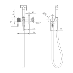 Monomando supply bide LINE oro cepillado / RDD038/OC - Imagen 2