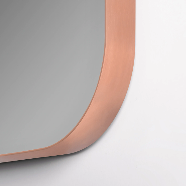 Espejo rectangular redondo B-957 oro rosa cepillado - Imagen 2
