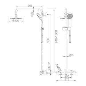 Conjunto   de ducha termostático KENT cromo / BTK017 - Imagen 3