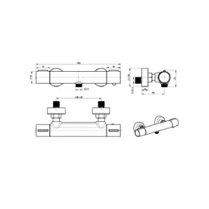 Kit   ducha termostato ECO-KENT cromo / BTK017-5ECO - Imagen 2