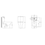 Inodoro cerámica Ronda salida dual Rimless - Imagen 2