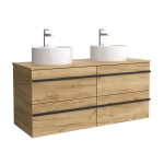 Mueble de baño BORN Top de Salgar con encimera y dos lavabos 120 - Imagen 4